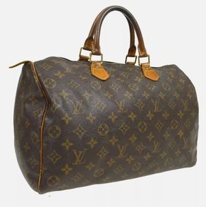 •SOLD•Vintage Pre-Loved Louis Vuitton Speedy 35 LV Signature Speedy